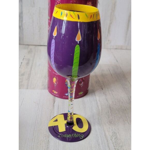 Lolita 40 something wine glass birthday drinkware decor - Picture 9 of 9